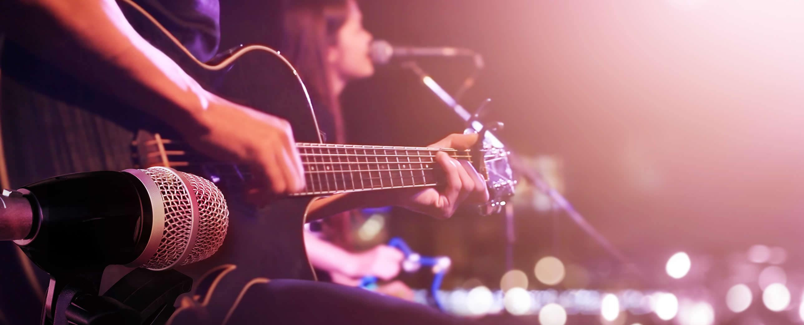 A band playing live at The British