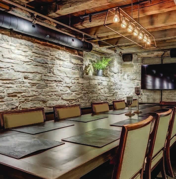 The VIP Room set for a private dinner